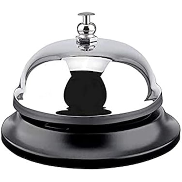 Fitto 85mm Metallic Office Bell, 8.5x6cm Desk Ring Bell for Office & School