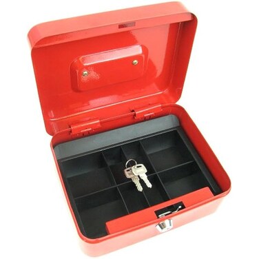 Fitto Deposit Box 9x12.5cm Red for Document & File Storage