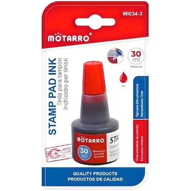Fitto 30ml Red Stamp Pad Ink for Documents & Crafting