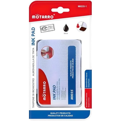 Fitto Black Ink Pad 12.3x8.5cm for Office, Art & Stamping