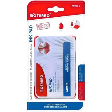 Fitto Ink Pad 12.3x8.5cm Red, Stamping Pad for Crafts & Office