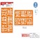 Fitto Orange Lettering Template with Upper Case Letters and Numbers Size 30cm
