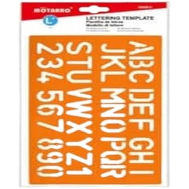 Fitto Orange Lettering Template with Upper Case Letters and Numbers Size 30cm