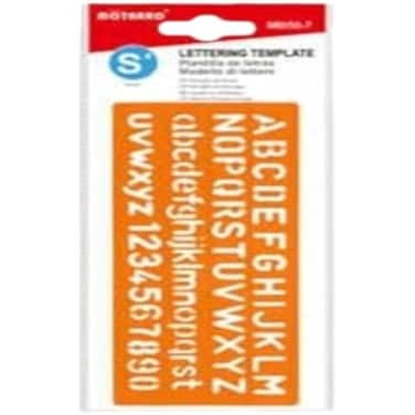 Fitto Lettering Template 15cm Orange - Upper &amp; Lower Case Letters and Numbers