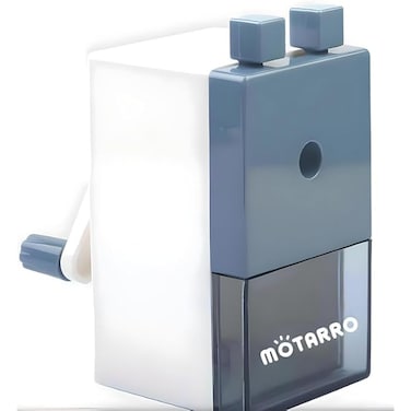 Fitto Pencil Sharpener with Container, Blue - Compact, Easy to Use for Office &amp; School