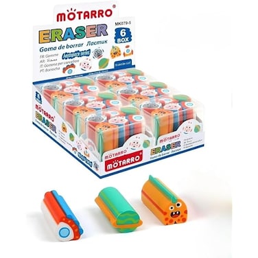 Fitto 6 Pieces Aerospace Erasers Assorted Colors