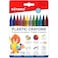 Fitto 12 Pieces Plastic Cryons Size 12cm 12 Colors for Crafts, School &amp; DIY Projects