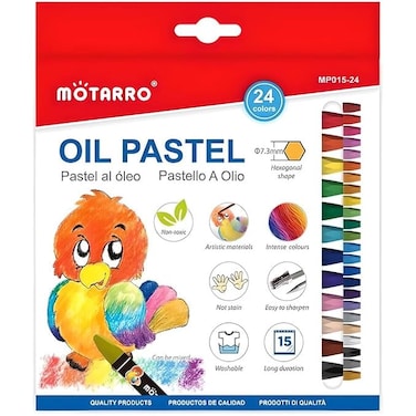 Fitto 24 Pieces Oil Pastel, 7.3cm - 24 Colors for Drawing and Art Supplies