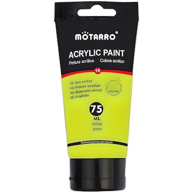 Fitto 75ml Acrylic Paint Yellow Green for Arts, Crafts & DIY