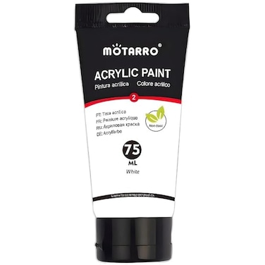 Fitto 75ml Acrylic Paint White &ndash; Ideal for Art, Craft &amp; DIY Projects