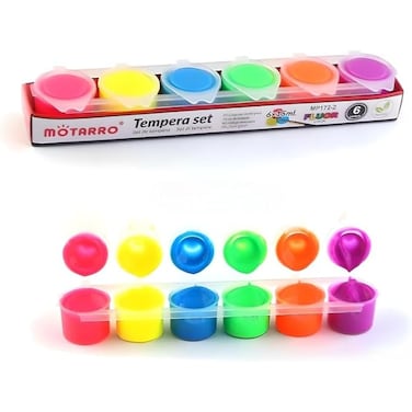 Fitto 6 Pieces 15ml Tempera Set - 6 Washable Paint Colors for Arts and Crafts