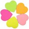 Fitto 100 Sheets Heart Shaped Sticky Notes, Assorted Colors for Office & Home