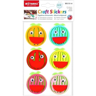 Fitto Melon Series Craft Stickers 17.7x11.2cm Unique Die-Cut Decorative Stickers for Scrapbooking and DIY