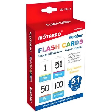 Fitto 36 Sheets Number Series Flash Cards 12x7.7cm Educational Tool