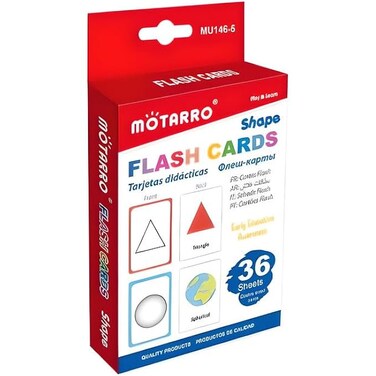 Fitto 36 Sheets Shapes Series Flash Cards 12x7.7cm - Educational Learning Tools