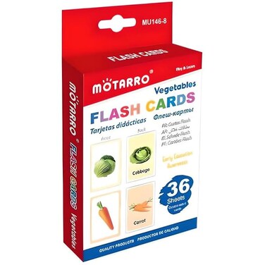 Fitto Vegitables Series Flash Cards 36 Sheets 12x7.7cm - Educational Learning Cards