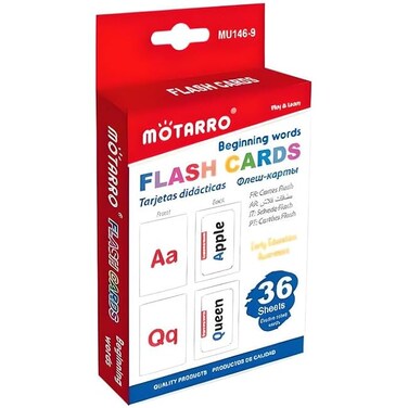 Fitto Being Words Series Flash Cards - 36 Sheets, 12x7.7cm Educational Card Set