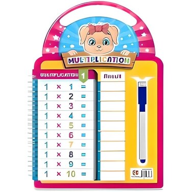 Fitto Education Card with Erasable Marker & Eraser, 25x20.5cm for Classroom Use