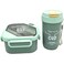 Fitto Lunch Box with Bottle Set Blue Yellow – Kids School Lunch Container with Drink Bottle