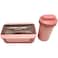 Fitto Lunch Box with Bottle Set - Pink, Kid-Friendly Meal Container