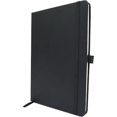 Fitto A5 Lined Notebook 100 Sheets 80gsm 21.9x14.5cm Black Cover