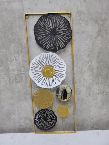 Fitto Striking Metal Wall Art Panel 60x22cm - Contemporary Decorative Accent