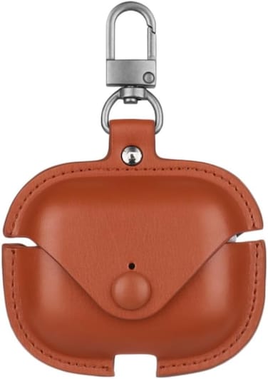 Fitto Leather Case Cover For Apple Airpods Pro 2 With Hook, Protective Case For Airpods Pro 2nd Gen (RED)