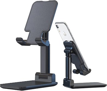 Fitto Folding Desktop Phone Stand, Mobile Holder for Desk, Adjustable &amp; Portable