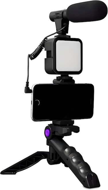 Fitto VK-A10 All-In-1 Vlogging Kit with Tripod &amp; Microphone for YouTube &amp; Social Media