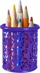 Fitto Dark Blue Pen Holder Round Desk Organizer 8x9cm