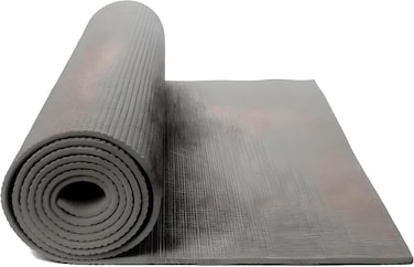 Fitto 4mm Thick Yoga Mat, 61x183cm - Non-Slip, Eco-Friendly Exercise Mat for Yoga, Pilates, Fitness, and Home Workouts - Extra Cushioning for Joint Support, Gray.