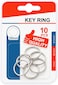 Fitto Key Ring Set 10 Pieces 25mm Metal Split Rings for Keys, Crafts, and Accessories