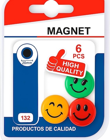 Fitto MAGNET 6 PC Assorted Set for Home, Office, and School Use