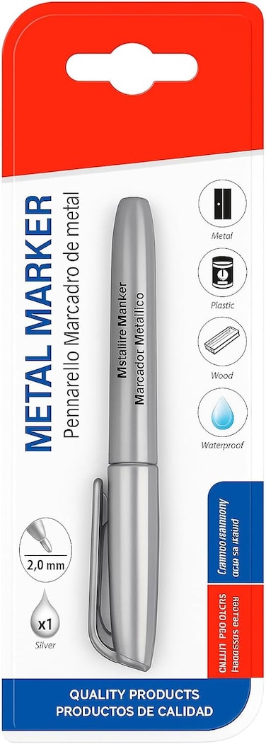 Fitto Metal Marker 14.5cm, 2mm Tip, Durable Garay for Precise Marking