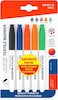Fitto Textile Marker Set, 5 Piece Mixed Colors, 14 cm, 2-3 mm Tip for Fabric Art and Design