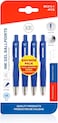 Fitto Ink Gel Pen Set, 4 Pack, 11 cm, 0.7 mm Tip, Smooth Writing, Black Ink, Office & School Supplies