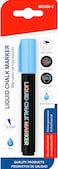 Fitto Liquid Chalk Marker 14.5cm, 2-5mm Tip, Blue for Chalkboards, Glass, Windows, Non-Permanent