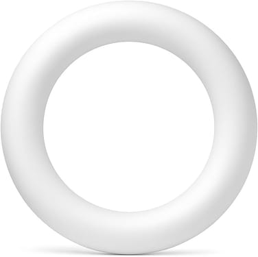 Fitto Polystyrene Ring 350mm, Craft Foam Circle for DIY Projects, Floral Arrangements, and Decorations
