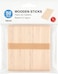 Fitto Wooden Sticks 150mm x 18cm, 50 Pieces, Natural Wood Color for Crafts and DIY Projects