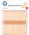 Fitto Wooden Sticks 114mm x 10mm, 50 Pieces, Craft Sticks, Wooden Color, DIY Projects, Art Supplies