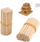 Fitto Wooden Sticks 80mm x 3.5mm, 100 Pieces, Natural Wood Color for Crafting and DIY Projects