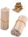 Fitto Wooden Sticks 80mm x 3.5mm, 100 Pieces, Natural Wood Color for Crafting and DIY Projects