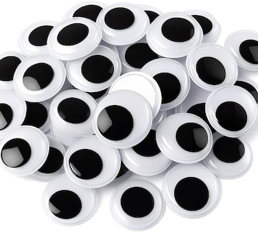 Fitto Decorative Craft Eyes 80 Pieces 12mm for DIY Projects, Dolls, and Crafts