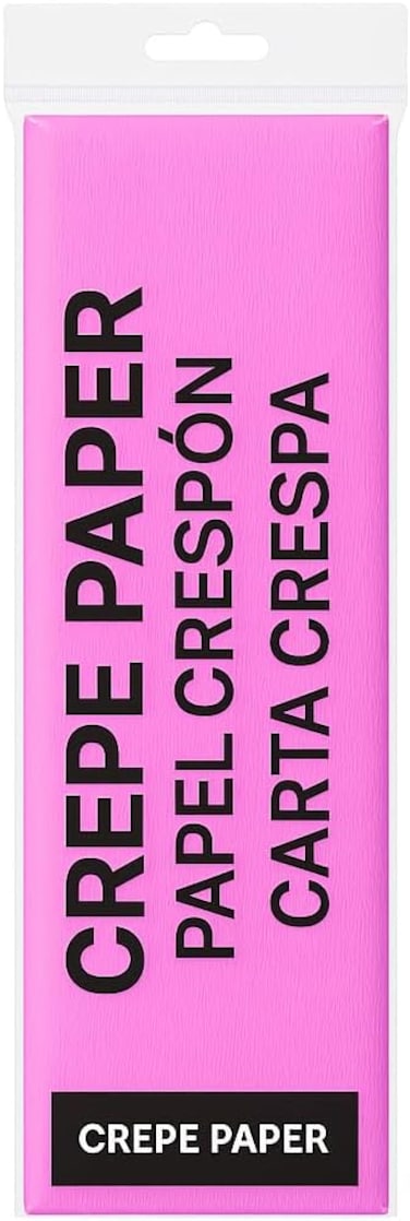 Fitto Crepe Paper Roll 200cm x 50cm Light Pink for Crafts, Decorations, and DIY Projects