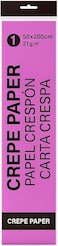 Fitto Crepe Paper Roll 200cm x 60cm Pink for Crafts, Decorations, DIY Projects