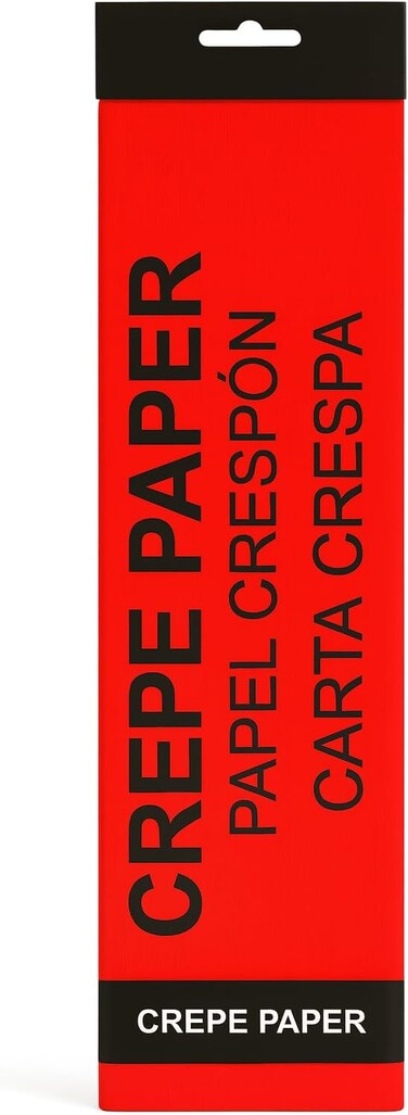 Fitto Crepe Paper 200cm x 60cm Red for Crafts, Decorations, Art Projects