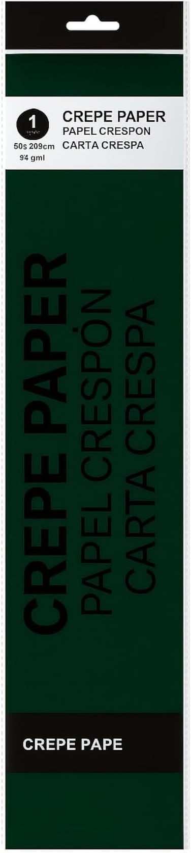 Fitto Crepe Paper Roll 200cm x 50cm Dark Green for Crafts and Decorations