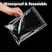Fitto Transparent Bags 20 Pack, 13cm x 18cm, Clear Plastic Storage Bags for Organizing, Reusable Ziplock Bags for Home and Office Use