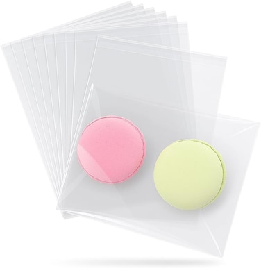 Fitto Transparent Bags 12 Pack 30cm x 20cm, Clear Plastic Storage Bags for Home and Office Use