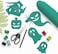 Fitto Felt Fabric 40cm x 60cm Green for Crafts, DIY Projects, Sewing, and Decorations